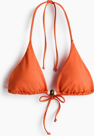 H&M Wattiertes Triangel-Bikinitop - Orange