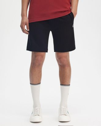 Fred Perry Mens Classic Sweat Short in Black Cotton - Size X-Large