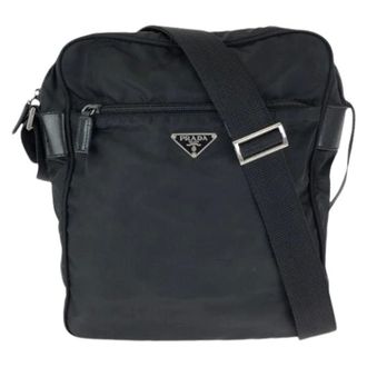 Prada Pre-owned Tessuto Nylon Shoulder Bag - Dames - Pre-owned - Zwart - Maat: ONE Size Nylon