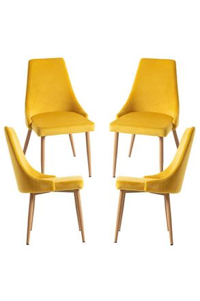 Regalos Miguel Regalos Miguel - Packs Sillas Comedor - Pack 4 Sillas Stoik Wood - Amarillo