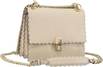 Fendi Pre-owned Vintage Schoudertas - Dames - Vintage Schoudertas - Beige - ONE Size - Leer - Vintage