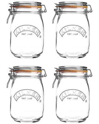 Kilner Kilner Set Of 4 Round Clip Top 34Oz Jars
