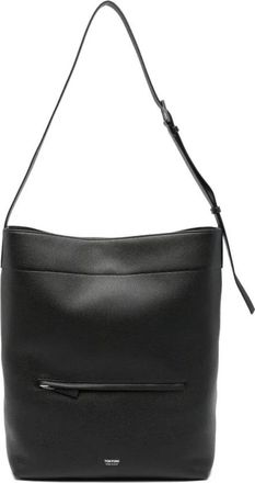 Tom Ford Grain Leather Bucket Bag - Heren - Schoudertassen - Zwart - ONE Size - Leer - Tassen