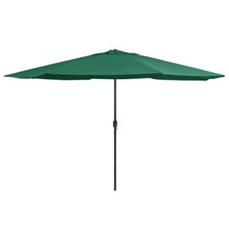 vidaXL Sombrilla De Jard&iacute;n Con Palo De Metal Verde 390 Cm Vidaxl