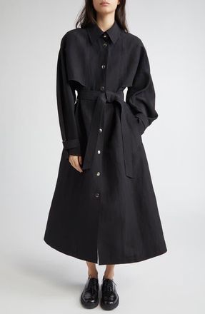 Nellie Partow Delaney Trench Coat in Black at Nordstrom, Size 2