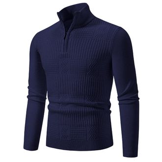 Generic Turtleneck Pullover Mens Leisure Winter Pullover Mens Warm Knitted Jumper Mens Comfortable Fleece Jumper Mens Long Sleeve Shirt Mens Sweatshirts for M