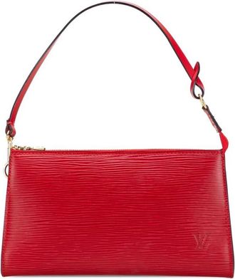Louis Vuitton Pre-owned Handbags, female, Red, Size: ONE SIZE Pre-owned Striped Leather Handbag
