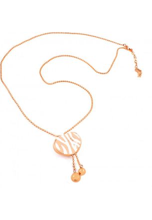 Folli Follie Womens 3N1T008RW Ladies Necklace - Rose Gold Stainless Steel - One Size