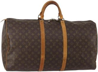 Louis Vuitton Pre-owned Boston Bag - Dames - Vintage Weekendtas - Bruin - ONE Size - Leer - Vintage