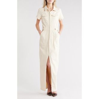 Good American Fit for Success Denim Maxi Dress in Ecru003 at Nordstrom Rack, Size X-Small