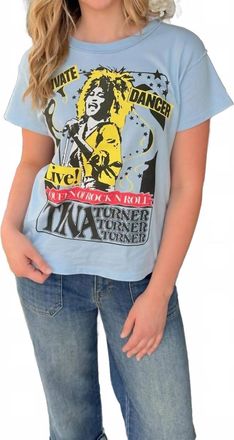 Daydreamer Womens Tina Turner 1985 Reverse Gf Top In Blue