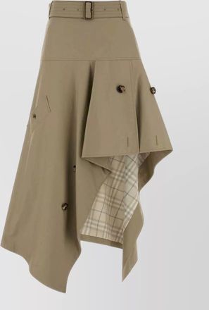 Burberry cotton asymmetric skirt
