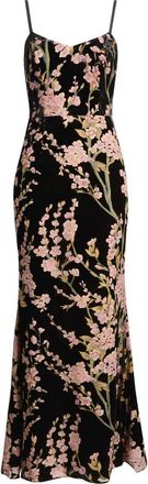 Dress The Population Giovanna Floral Cocktail Dress in Black Multi at Nordstrom, Size Xx-Large