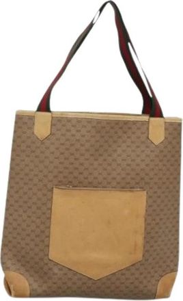Gucci Pre-owned Plastic gucci-bags - Dames - Vintage Shopper - Beige - ONE Size - Vintage