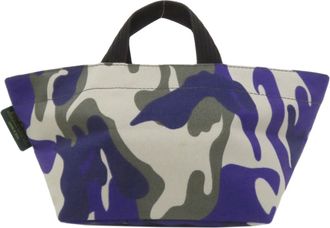 Herve Chapelier blue Canvas Handbag (Pre-Owned)