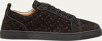 Christian Louboutin Mens Louis Junior Braided Leather Low-Top Sneakers