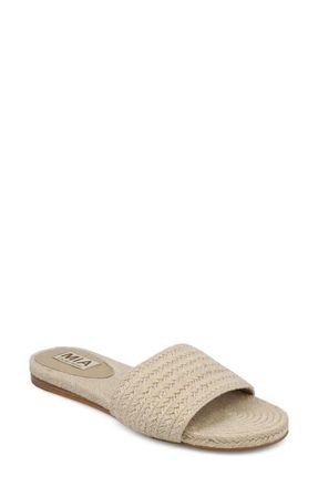 Mia Attina Slide Sandal in Natural Jute at Nordstrom, Size 8.5