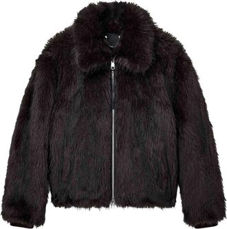 Purple Chaqueta de Borrego Sint&eacute;tico con Cuello Chal - Jackets - Hombre - Marr&oacute;n - L