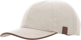 Eleventy Accessoires, Heren, Beige, ONE Size, Leer, Cashmere Hoed