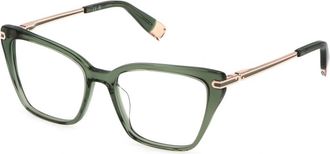 Furla Brilmontuur met vierkante vorm en logo - Heren - Brillen - Groen - ONE Size - Accessoires