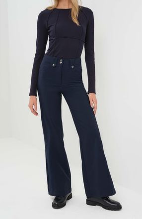 Anatomie Harley Midweight Travel Wide Leg Pant in Navy at Nordstrom, Size X-Large