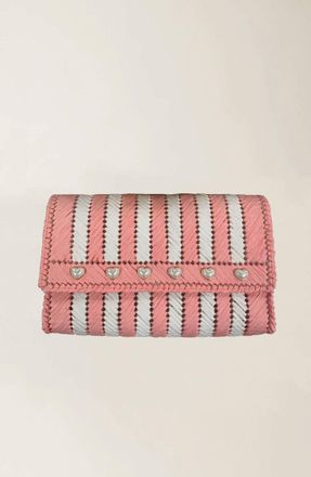 BTB Los Angeles Gizelle Clutch In Pink Stripe