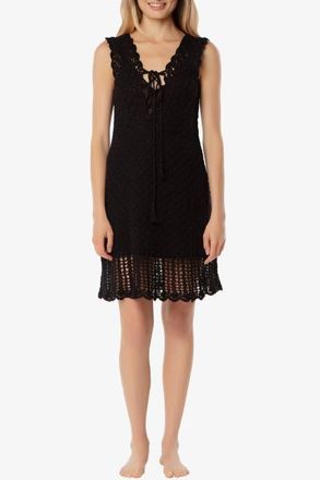 Helen Jon Valentina Crochet Dress in Black at Nordstrom, Size X-Small