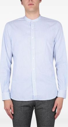 Aspesi mandarin-collar striped shirt - Blue