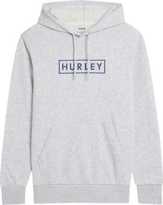 Hurley Hurley Heren fleecehoodie met Box Logo (Grijs)