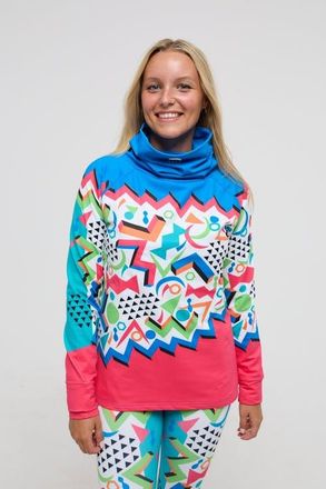 OOSC High Neck Baselayer Top - Nuts Cracker Womens in Multi-Colour at Nordstrom, Size Medium