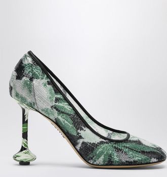 Loewe Decollete Toy with sequins and floral pattern