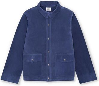 Fortela Welder Suede Leather Jacket in Indaco at Nordstrom, Size 50 Eu