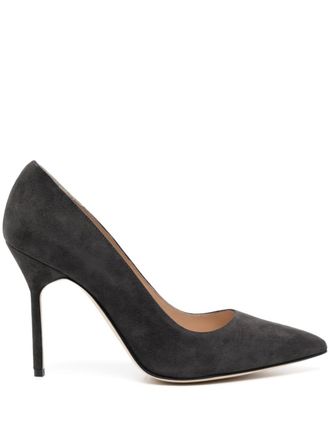 Manolo Blahnik BB 100mm suede pumps - Black