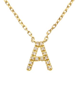 Jane Basch Diamond Initial Necklace (A-Z)