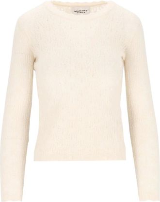 Isabel Marant Jersey Obeline Cuello Redondo - Knitwear - Mujer - Blanco - 2XS