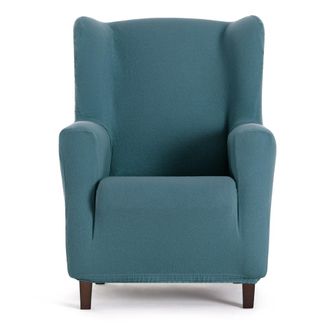 Eysa Funda de sill&oacute;n orejero biel&aacute;stica verde esmeralda 70 - 90 cm