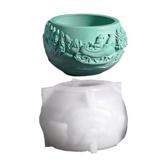 OEM Moldes De Silicona Para Macetas Con Relieve, Pap&aacute; Noel