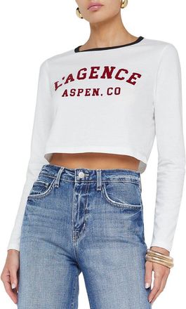 L'agence Lagence Romi Ls Crop Crew Neck Aspen