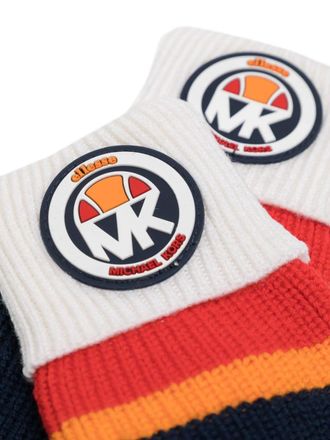 Michael Kors Womens X Ellesse Logo Mittens Gloves Blue Accessories >