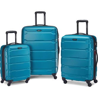 Samsonite Omni PC 3-Piece Set (20/24/28) Hardside Expandable Luggage with Spinner Wheels in Caribbean Blue at Nordstrom