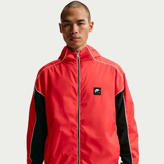 Nike Mens Air Full-Zip Hybrid Utility Jacket in Red | IO0558-696