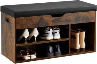 OEM Banco De Zapatero 805 X 305 X 445 Mm Zapatero Con Asiento Acolchado Capacidad De Carga 136 Kg Organizador De Zapatos 3 Compartimentos Para Entrada De 