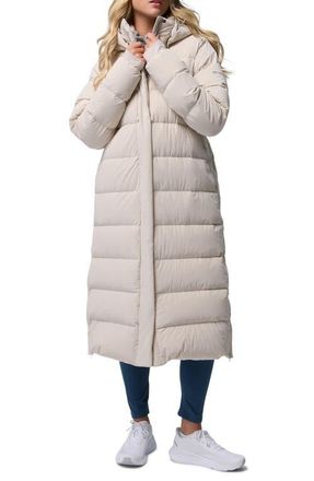 Columbia Amaze Puff Long Hooded Jacket in Dark Stone 278 at Nordstrom, Size X-Large