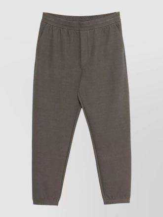 Emporio Armani tapered leg textured sweatpants side back pockets