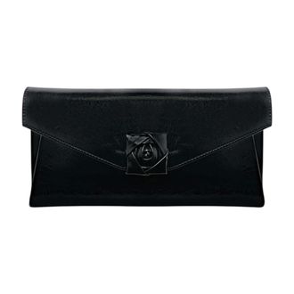 Twentyfourhaitch Pochette in vernice lucida - Dames - Tassen - Zwart - Maat: ONE Size Leer