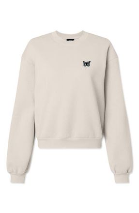 Dalix Butterfly Relaxed Sweatshirt in Bone at Nordstrom, Size Xx-Large