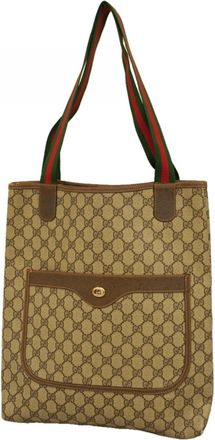 Gucci Brown Pvc Tote Bag (Pre-Owned)