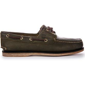 Timberland Olive Boat Shoes - male - Timberland - Boat Shoes - Green - 10 1/2 UK - Shoes