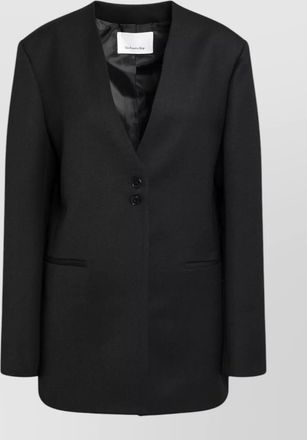 Frankie Shop winsen wool blend jacket v neck