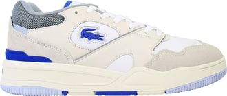 Lacoste Lineshot 124 1 Mens White/Blue Trainers - Size UK 10.5